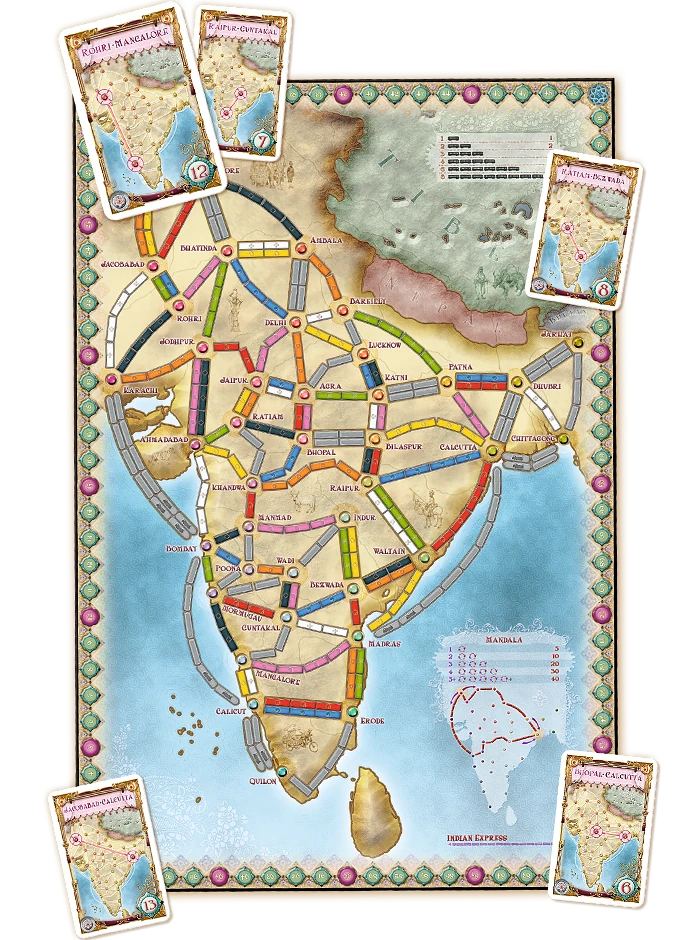 Ticket to Ride India Board