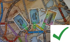 Ticket to Ride Europe route claimed corrctly with wild card